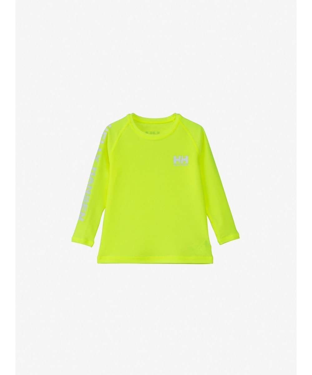 【ヘリーハンセン/HELLY HANSEN / KIDS】の【キッズ・吸湿速乾・UVカット・耐海水・耐塩素・記名ラベル付】ロングスリーブフラッシュカラーラッシュガード インテリア・キッズ・メンズ・レディースファッション・服の通販 founy(ファニー) 　ファッション　Fashion　キッズファッション　Fashion for Kids　イエロー　Yellow　オレンジ　Orange　夏　Summer　春　Spring　S/S・春夏　SS, Spring/Summer, Warm Season　水着　Swimsuit, Swimwear　フラッシュイエロー|ID: prp329100004579187 ipo3291000000033707605
