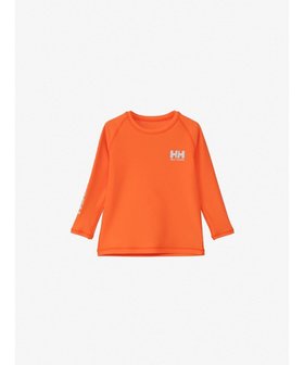 【ヘリーハンセン/HELLY HANSEN / KIDS】の【キッズ・吸湿速乾・UVカット・耐海水・耐塩素・記名ラベル付】ロングスリーブフラッシュカラーラッシュガード 人気、トレンドファッション・服の通販 founy(ファニー) ファッション Fashion キッズファッション Fashion for Kids イエロー Yellow オレンジ Orange 夏 Summer 春 Spring S/S・春夏 SS, Spring/Summer, Warm Season 水着 Swimsuit, Swimwear |ID:prp329100004579187