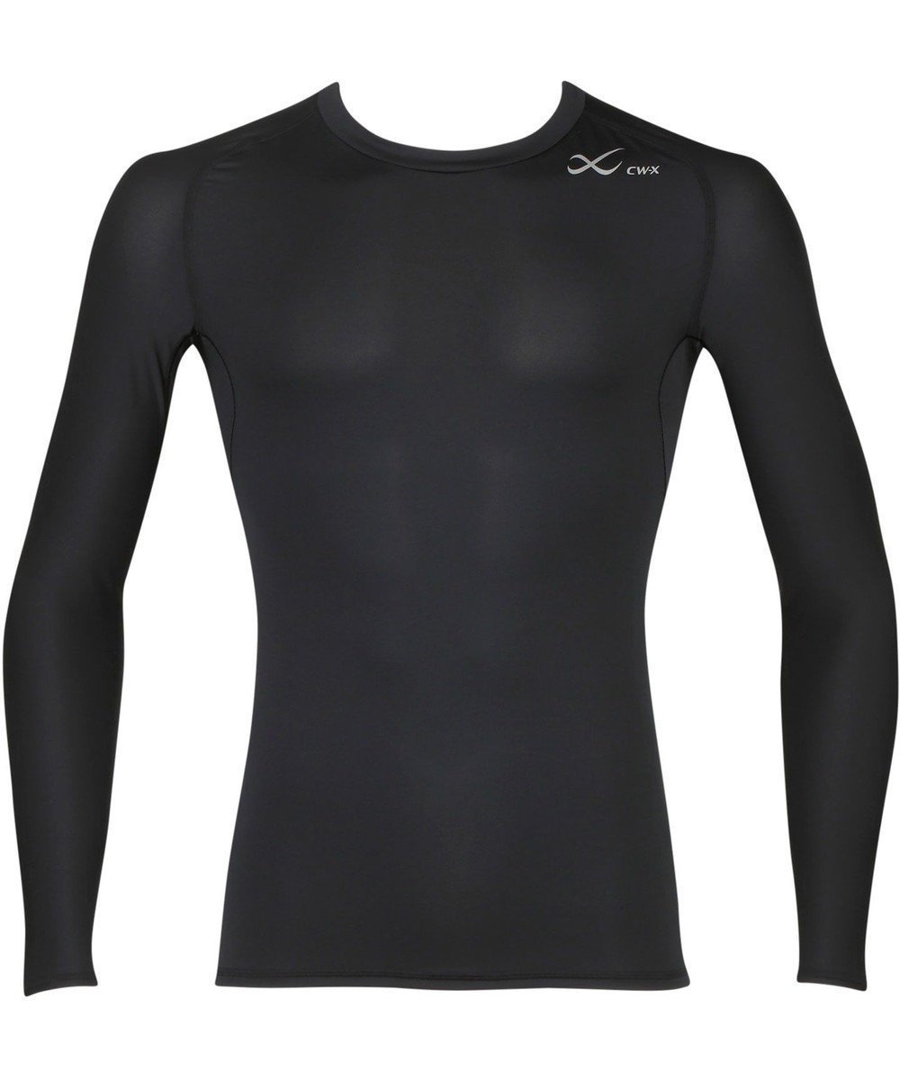 【シーダブリューエックス/CW-X / MEN】の【MEN】 機能性トップス SECOND BODY 2.0 吸汗速乾 UVカット率90%以上 抗菌防臭 丸首・長袖 /ワコール CHO029 インテリア・キッズ・メンズ・レディースファッション・服の通販 founy(ファニー) 　ファッション　Fashion　メンズファッション　Fashion for Men　トップス・カットソー　Cut & Sew Tops　おすすめ　Recommended / Our Picks　ストレッチ　Stretch, Stretchy Fabric　スポーツ　Sports, Activewear　パターン　Pattern, Design Print　メッシュ　Mesh, Net Fabric　切替　Switching, Contrast Panel　抗菌　Antibacterial, Bacteria-Resistant　長袖　Long Sleeve, Full Sleeve　ブラック|ID: prp329100004579237 ipo3291000000032745975