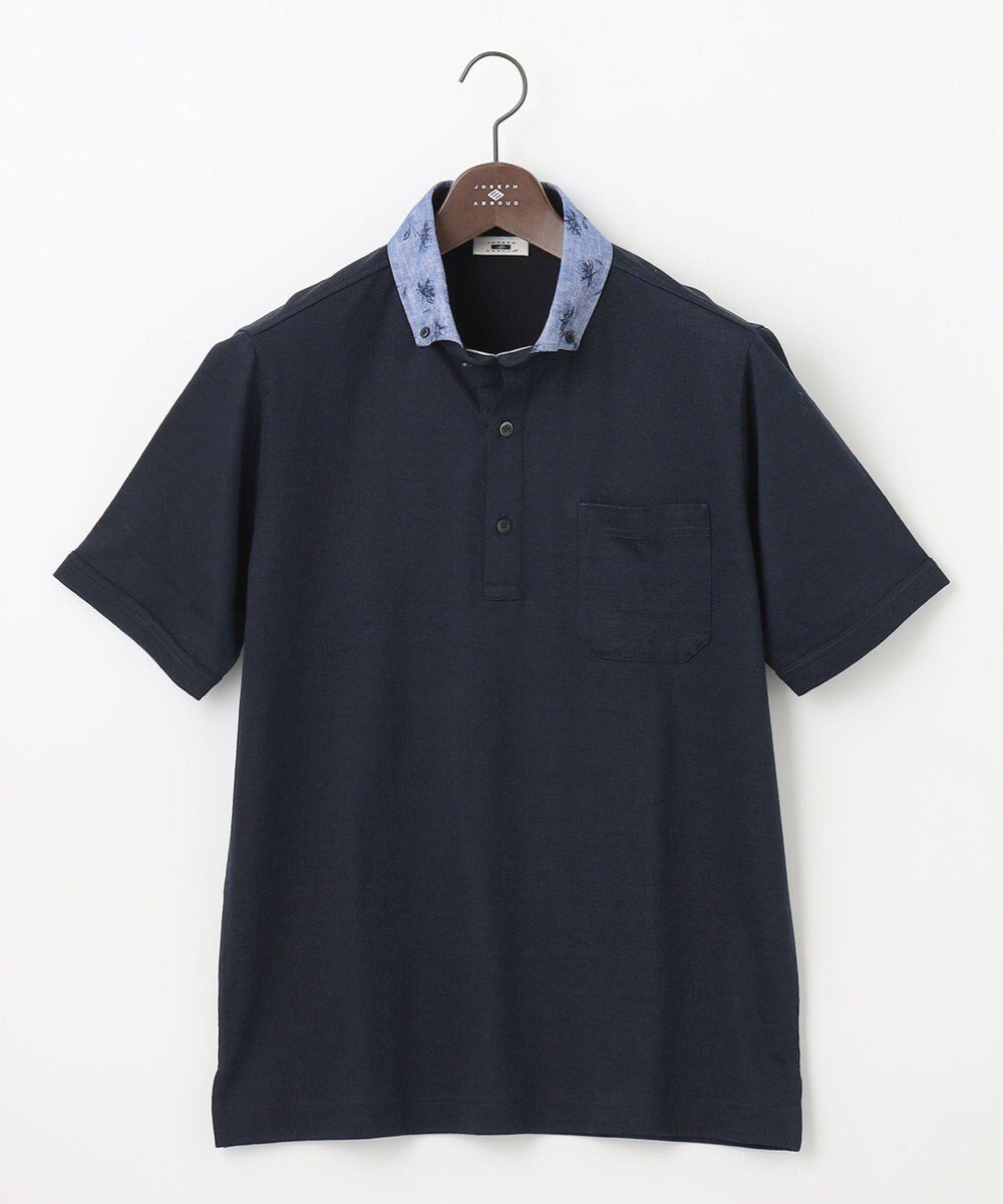 【ジョセフ アブード/JOSEPH ABBOUD / MEN】の【リネン素材/清涼感/吸水速乾】リネン天竺 ポロシャツ インテリア・キッズ・メンズ・レディースファッション・服の通販 founy(ファニー) 　ファッション　Fashion　メンズファッション　Men's Style Online　トップス・カットソー　Tops/Tshirt/Men　シャツ　Shirts　ポロシャツ　Polo Shirts　春　Spring　吸水　Water Absorption　フランス　France　ベスト　Vest　ポロシャツ　Polo Shirt　メランジ　Melange　リネン　Linen　S/S・春夏　Ss・Spring/Summer　再入荷　Restock/Back In Stock/Re Arrival　夏　Summer　ネイビー系|ID: prp329100004579251 ipo3291000000032649536