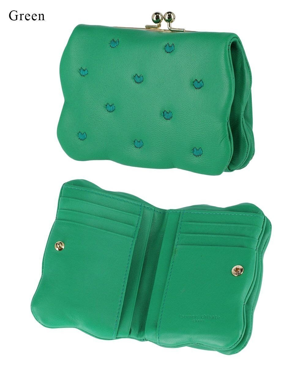 【ツモリチサト キャリー/tsumori chisato CARRY】のぷちネコ 2つ折り財布 がま口 インテリア・キッズ・メンズ・レディースファッション・服の通販 founy(ファニー) 　ファッション　Fashion　レディースファッション　Fashion for Women　ミニ財布・二つ折り財布　Wallets & Card Cases　コイン　Coin, Coin Design　コンパクト　Compact, Small Size　シンプル　Simple, Minimal　ドット　Polka Dot, Dot Pattern　ネコ　Cat, Feline Motif　ポケット　Pocket, Pocket Detail　ラウンド　Round, Round Neck　再入荷　Restock / Back in Stock　財布　Wallet, Purse　グリーン|ID: prp329100004579272 ipo3291000000033003210