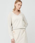 【ベイジ,/BEIGE,】のPIERIS / Vネックニット Ecru×Steel|ID: prp329100004579289 ipo3291000000034317551