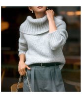 【23区/NIJYUSANKU】の【洗える】エアリーベビーアルパカ ボリュームカラー ニット 人気、トレンドファッション・服の通販 founy(ファニー) ファッション Fashion レディースファッション WOMEN トップス・カットソー Tops/Tshirt ニット Knit Tops 2024年 2024 2024-2025秋冬・A/W Aw/Autumn/Winter/Fw/Fall/2024-2025 冬 Winter イタリア Italy オフショルダー Off Shoulder コンパクト Compact セーター Sweater バランス Balance ベビー Baby ベーシック Basic 洗える Washable A/W・秋冬 Aw・Autumn/Winter・Fw・Fall-Winter |ID:prp329100004579302