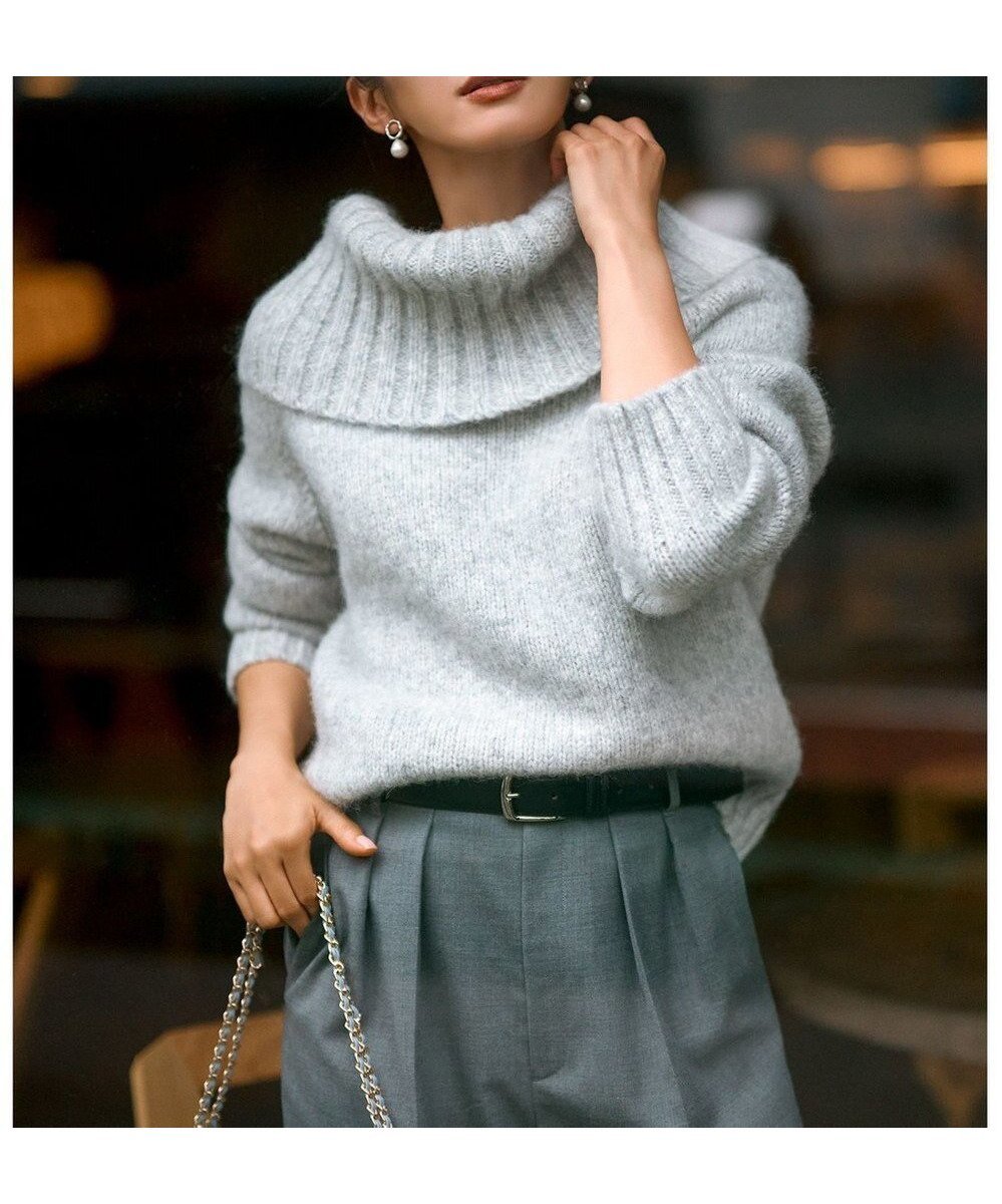 【23区/NIJYUSANKU】の【洗える】エアリーベビーアルパカ ボリュームカラー ニット 人気、トレンドファッション・服の通販 founy(ファニー) ファッション Fashion レディースファッション Fashion for Women トップス・カットソー Cut & Sew Tops ニット Knit Tops & Sweaters 2024年 2024 2024-2025秋冬・A/W Autumn/Winter 2024–25 AW24–25 冬 Winter / This Winter イタリア Italy コンパクト Compact, Small Size セーター Sweater, Knitwear バランス Balance, Style Balance ベビー Baby, Babywear ベーシック Basic, Essential 洗える Machine Washable A/W・秋冬 Autumn/Winter other-1|ID: prp329100004579302 ipo3291000000033661008