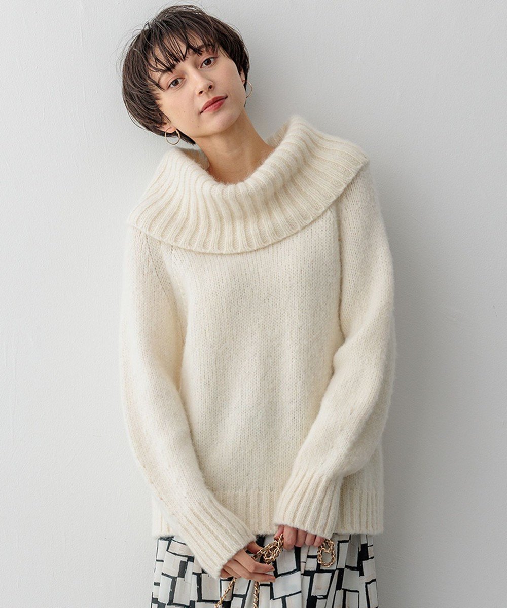 【23区/NIJYUSANKU】の【洗える】エアリーベビーアルパカ ボリュームカラー ニット インテリア・キッズ・メンズ・レディースファッション・服の通販 founy(ファニー) ファッション Fashion レディースファッション Fashion for Women トップス・カットソー Cut & Sew Tops ニット Knit Tops & Sweaters 2024年 2024 2024-2025秋冬・A/W Autumn/Winter 2024–25 AW24–25 冬 Winter / This Winter イタリア Italy コンパクト Compact, Small Size セーター Sweater, Knitwear バランス Balance, Style Balance ベビー Baby, Babywear ベーシック Basic, Essential 洗える Machine Washable A/W・秋冬 Autumn/Winter アイボリー系|ID: prp329100004579302 ipo3291000000033661011