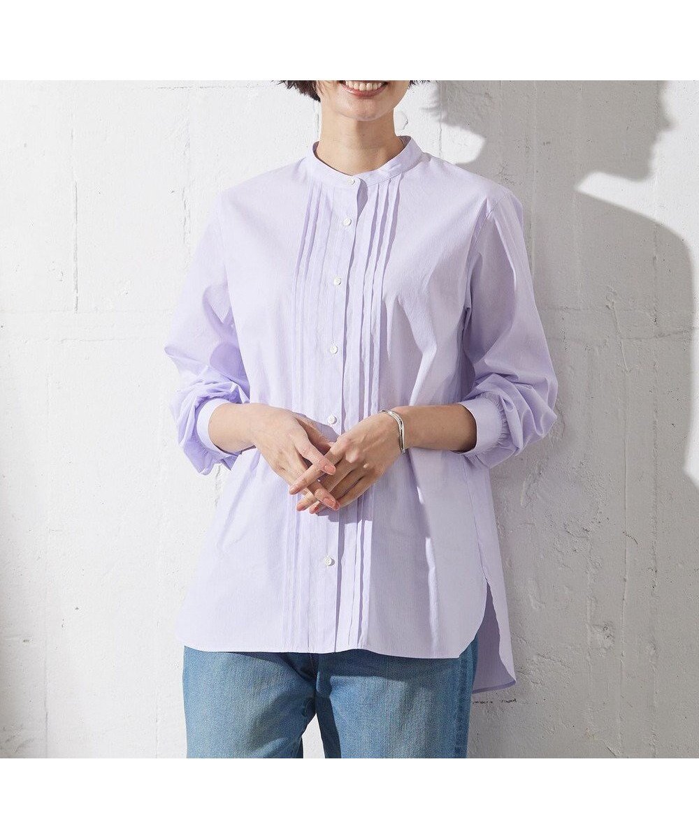 【ジェイ プレス/J.PRESS】の【洗える】BEZ VEGA ストライプ ピンタック ブラウス 人気、トレンドファッション・服の通販 founy(ファニー) 　ファッション　Fashion　レディースファッション　Ladies' Fashion Online　トップス・カットソー　Tops/Tshirt　シャツ/ブラウス　Shirts/Blouses　春　Spring　洗える　Washable　コンパクト　Compact　ストライプ　Stripe　ストレッチ　Stretch　フェミニン　Feminine　羽織　Haori　ラウンド　Round　S/S・春夏　Ss・Spring/Summer　夏　Summer　ビジネス 仕事 通勤　Business　 other-1|ID: prp329100004579312 ipo3291000000032440736