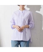 【ジェイ プレス/J.PRESS】の【洗える】BEZ VEGA ストライプ ピンタック ブラウス ふじ色系1|ID: prp329100004579312 ipo3291000000032440737