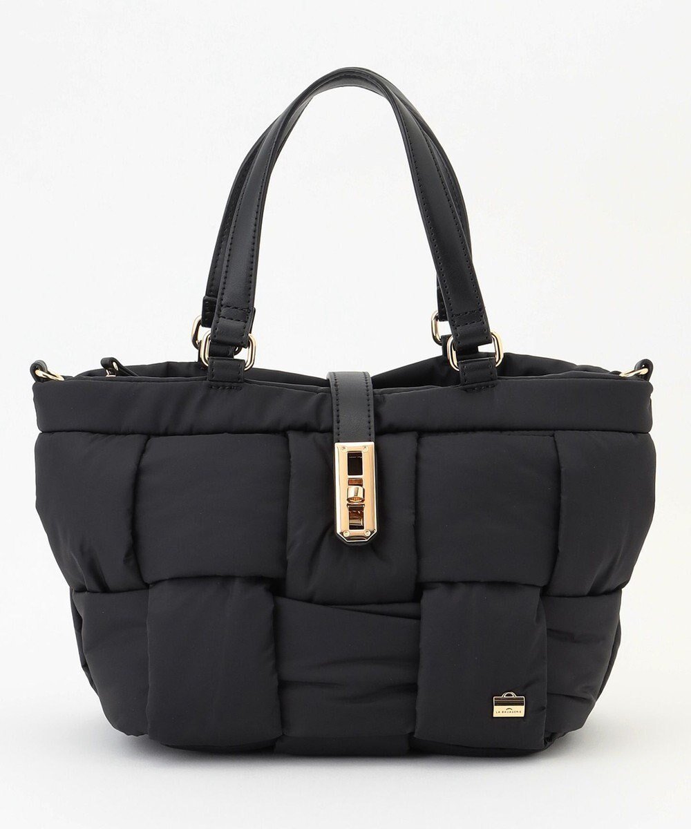 【ラ バガジェリー/LA BAGAGERIE】のパデットブロック2WAYミニトート インテリア・キッズ・メンズ・レディースファッション・服の通販 founy(ファニー) 　ファッション　Fashion　レディースファッション　Fashion for Women　バッグ　Bags　ショルダー　Shoulder, Shoulder Strap　スマート　Smart, Elegant　タフタ　Taffeta, Structured Fabric　ブロック　Block, Solid Block Pattern　ポケット　Pocket, Pocket Detail　メッシュ　Mesh, Net Fabric　軽量　Lightweight, Ultra Light　ブラック|ID: prp329100004579314 ipo3291000000033667779