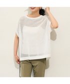 【アンフィーロ 自由区/UNFILO】の【洗える/抗菌防臭】メッシュ ハーフスリーブ ニット シルバーラメ|ID: prp329100004579465 ipo3291000000032442142