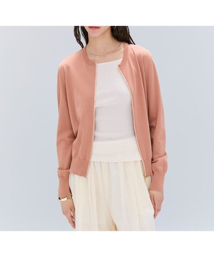 【ベイジ,/BEIGE,】の【洗える】NADIA / レザーラインジップカーディガン インテリア・キッズ・メンズ・レディースファッション・服の通販 founy(ファニー) https://founy.com/ ファッション Fashion レディースファッション Fashion for Women トップス・カットソー Cut & Sew Tops ニット Knit Tops & Sweaters カーディガン・羽織り Layered Style Cardigans 春 Spring 洗える Machine Washable 秋 Autumn カーディガン Cardigan, Knitwear ストレッチ Stretch, Stretchy Fabric スリーブ Sleeve, Long Sleeve / Short Sleeve セーター Sweater, Knitwear 定番 Standard, Basic Item 人気 Popular, Best Seller ボトルネック Bottle Neck, Mock Neck ポケット Pocket, Pocket Detail 半袖 Short Sleeve, Half Sleeve ロング Long, Long-Length A/W・秋冬 Autumn/Winter S/S・春夏 SS, Spring/Summer, Warm Season 夏 Summer エレガント 上品 Elegant |ID: prp329100004579498 ipo3291000000032442369
