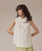 【グレース コンチネンタル/GRACE CONTINENTAL】のマルチフリルノースリーブブラウス ホワイト|ID: prp329100004579502 ipo3291000000032442397