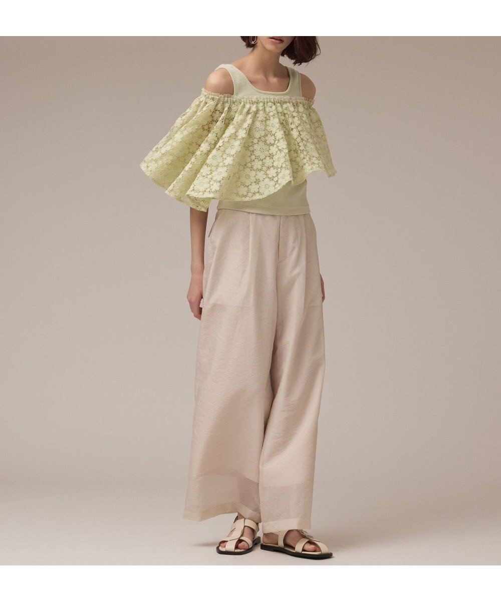 【グレース コンチネンタル/GRACE CONTINENTAL】のレースケープカットトップ インテリア・キッズ・メンズ・レディースファッション・服の通販 founy(ファニー) ファッション Fashion レディースファッション Fashion for Women トップス・カットソー Cut & Sew Tops ケミカル Chemical, Chemical Wash ショルダー Shoulder, Shoulder Strap シンプル Simple, Minimal セットアップ Set-Up, Coordinated Outfit タンク Tank Top, Sleeveless Top リュクス Luxury, Elegant, High-End, Chic レース Lace, Lace Fabric ロマンティック Romantic, Feminine Style 夏 Summer 春 Spring S/S・春夏 SS, Spring/Summer, Warm Season ライトグリーン|ID: prp329100004579506 ipo3291000000034271372