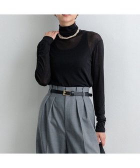 【23区/NIJYUSANKU】 【洗える】ハイゲージジャージー シアー カットソー人気、トレンドファッション・服の通販 founy(ファニー) ファッション Fashion レディースファッション Fashion for Women トップス・カットソー Cut & Sew Tops シャツ・ブラウス・オフィスカジュアル Elegant Blouses & Button-Ups ロングTシャツ・Tシャツ Longline T-Shirts & Tees カットソー・ベーシックTシャツ Cut-and-Sewn Tops / Stretch Tees & Basics 2024年 2024 2024-2025秋冬・A/W Autumn/Winter 2024–25 AW24–25 冬 Winter / This Winter とろみ Fluid, Flowy Fabric インド Indian Textile インナー Innerwear カットソー Cut and Sewn Top キャミワンピース Cami Dress, Slip Dress シアー Sheer, See-Through タートル Turtleneck, Turtle Collar ベーシック Basic, Essential 洗える Machine Washable A/W・秋冬 Autumn/Winter |ID:prp329100004579519