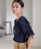 【ティアクラッセ/Tiaclasse】の【洗える】ボリュームスリーブリボンブラウス ネイビー|ID: prp329100004579534 ipo3291000000032442730