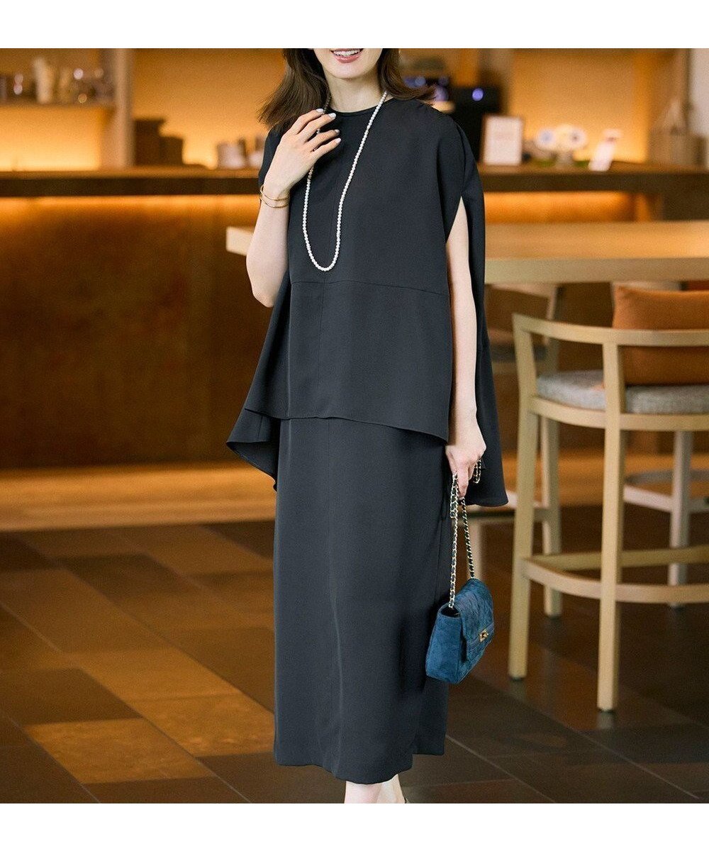 【23区/NIJYUSANKU】の【一部店舗限定/UVカット/洗える】ライトウェイトツイル ケープ付き ワンピース 人気、トレンドファッション・服の通販 founy(ファニー) 　ファッション　Fashion　レディースファッション　Fashion for Women　ワンピース　Dresses　アンサンブル　Ensemble Set　エレガント 上品　Elegant　春　Spring　洗える　Machine Washable　シアー　Sheer, See-Through　スリット　Slit, Slit Detail　ドレープ　Drape, Draping Fabric　フォルム　Silhouette, Form　S/S・春夏　SS, Spring/Summer, Warm Season　夏　Summer　旅行　Travel　結婚式　Wedding　二次会　After Party　2025年　2025　2025春夏・S/S　Spring/Summer 2025 SS25　 other-1|ID: prp329100004579577 ipo3291000000033118495