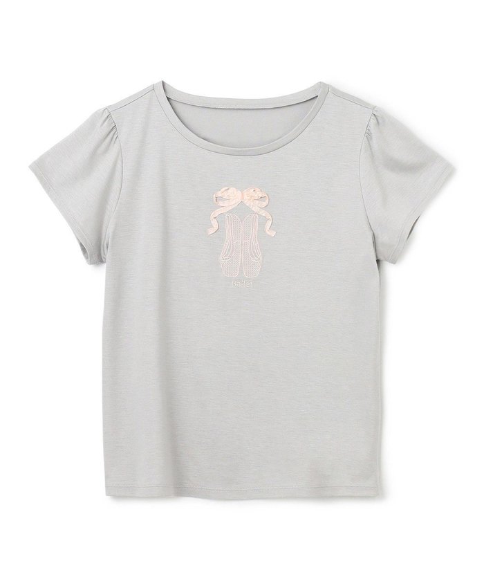 【チャコット/Chacott】のTシャツ インテリア・キッズ・メンズ・レディースファッション・服の通販 founy(ファニー) https://founy.com/ ファッション Fashion レディースファッション Fashion for Women トップス・カットソー Cut & Sew Tops シャツ・ブラウス・オフィスカジュアル Elegant Blouses & Button-Ups ロングTシャツ・Tシャツ Longline T-Shirts & Tees ギャザー Gathered, Ruffled モチーフ Motif, Design Theme リボン Ribbon, Bow |ID: prp329100004579713 ipo3291000000033488483