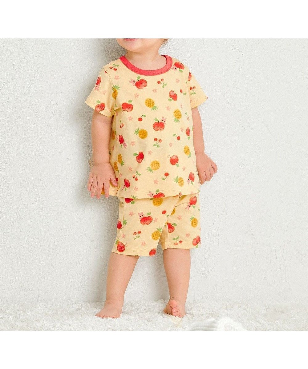 【ミキハウスホットビスケッツ/MIKI HOUSE HOT BISCUITS / KIDS】の【80-120cm】 フルーツ柄 腹巻き付き 天竺素材 半袖パジャマ 人気、トレンドファッション・服の通販 founy(ファニー) 　ファッション　Fashion　キッズファッション　KIDS Children’s Clothing　春　Spring　パジャマ　Pajamas　ベビー　Baby　半袖　Short Sleeve　A/W・秋冬　Aw・Autumn/Winter・Fw・Fall-Winter　S/S・春夏　Ss・Spring/Summer　おすすめ　Recommend　夏　Summer　ギフト プレゼント　Gift Present　 other-1|ID: prp329100004580375 ipo3291000000032602718
