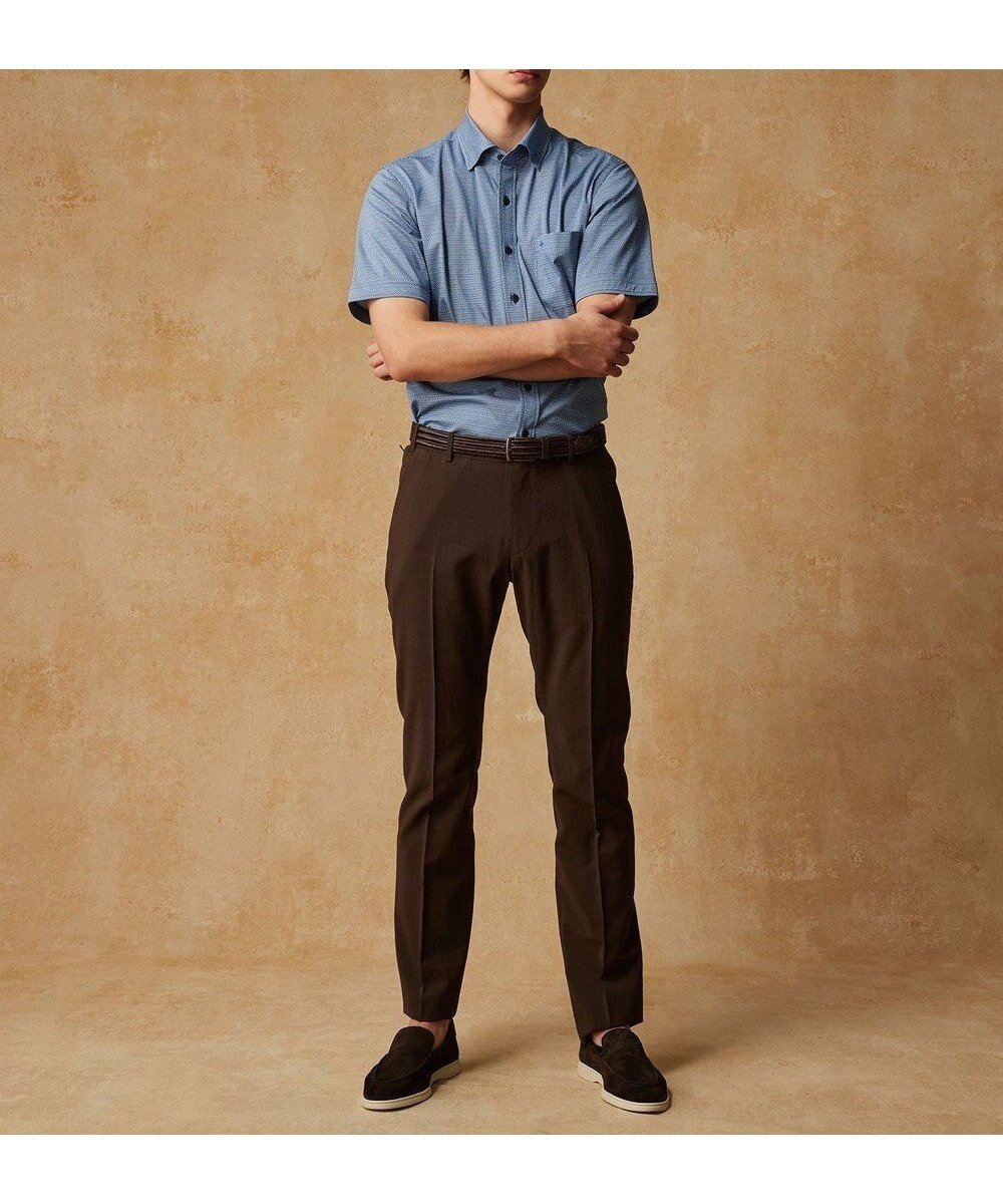 【ジョセフ アブード/JOSEPH ABBOUD / MEN】の夏パンツ【洗える・ウエストも伸びる!/軽量/清涼/ストレッチ】ハイツイストドライストレッチパンツ インテリア・キッズ・メンズ・レディースファッション・服の通販 founy(ファニー) 　ファッション　Fashion　メンズファッション　Fashion for Men　ボトムス　Bottoms　春　Spring　洗える　Machine Washable　吸水　Absorbent, Quick-Dry　軽量　Lightweight, Ultra Light　サマー　Summer, Summer Style　シャーリング　Shirring, Ruched　シンプル　Simple, Minimal　ジャケット　Jacket, Outerwear　ストレッチ　Stretch, Stretchy Fabric　スマート　Smart, Elegant　セットアップ　Set-Up, Coordinated Outfit　フィット　Fit, Slim Fit　リラックス　Relax, Relaxed Fit　S/S・春夏　SS, Spring/Summer, Warm Season　おすすめ　Recommended / Our Picks　夏　Summer　ビジネス 仕事 通勤　Business / Work / Commuting　ダークブラウン系|ID: prp329100004580378 ipo3291000000032770106