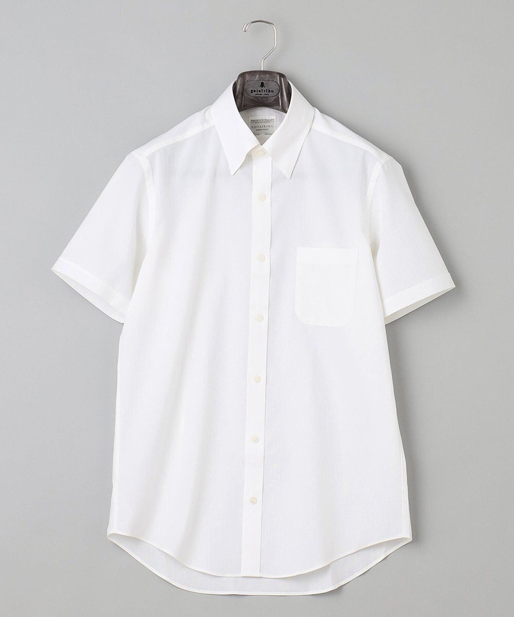 【五大陸/gotairiku / MEN】の春夏向け【形態安定】SUMMERPREMIUMPLEATS_スナップダウン 半袖ドレスシャツ インテリア・キッズ・メンズ・レディースファッション・服の通販 founy(ファニー) 　ファッション　Fashion　メンズファッション　Men's Style Online　トップス・カットソー　Tops/Tshirt/Men　シャツ　Shirts　春　Spring　ストレッチ　Stretch　スーピマ　Supima　ドレス　Dress　定番　Standard　半袖　Short Sleeve　レギュラー　Regular　S/S・春夏　Ss・Spring/Summer　再入荷　Restock/Back In Stock/Re Arrival　夏　Summer　ホワイト系1|ID: prp329100004580382 ipo3291000000032649603