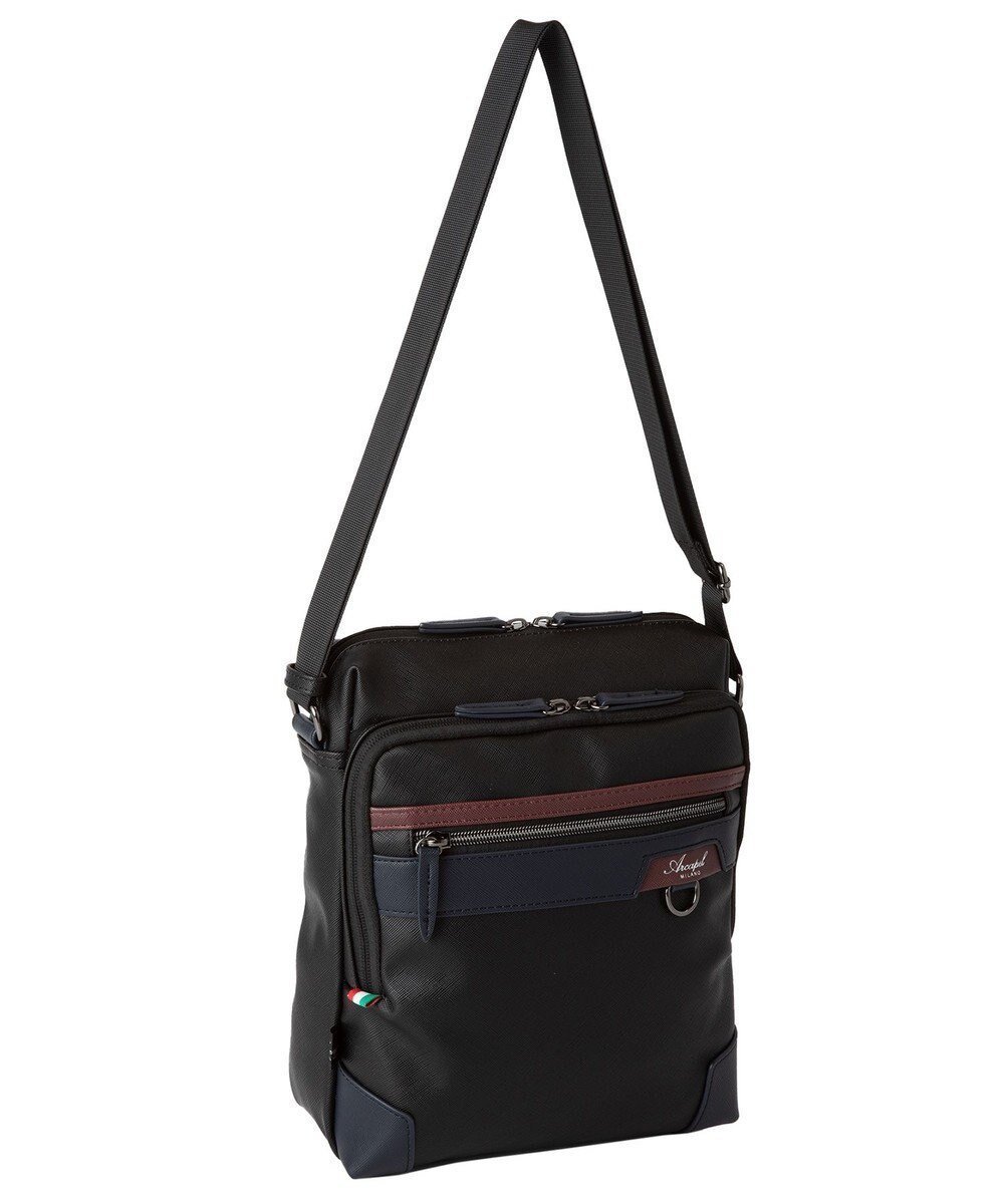 【エース バッグズ アンド ラゲッジ/ACE BAGS & LUGGAGE / MEN】のArcapel ベレル ショルダーバッグ 17541 アルカペル インテリア・キッズ・メンズ・レディースファッション・服の通販 founy(ファニー) 　ファッション　Fashion　メンズファッション　MEN　バッグ　Bag/Men　コンビ　Combination　シンプル　Simple　フロント　Front　ポケット　Pocket　ラグジュアリー　Luxury　エレガント 上品　Elegant　再入荷　Restock/Back In Stock/Re Arrival　ブラック|ID: prp329100004580385 ipo3291000000032452697