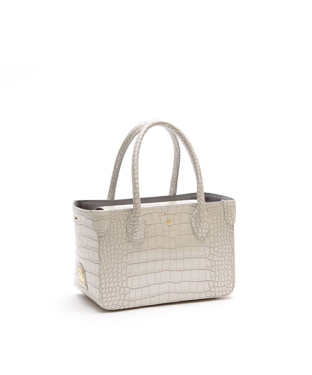 【アクセソワドゥマドモワゼルジャップ/A.D.M.J】の【牛革】クロコ型押し/ ミニトートバッグ インテリア・キッズ・メンズ・レディースファッション・服の通販 founy(ファニー) 　ファッション　Fashion　レディースファッション　Fashion for Women　バッグ　Bags　クロコ　Crocodile, Croc Embossed　バランス　Balance, Style Balance　ポケット　Pocket, Pocket Detail　ポーチ　Pouch, Small Case　マグネット　Magnet, Magnetic Closure　メタリック　Metallic, Shiny Finish　ラップ　Wrap, Wrap Design　ホワイトパーライズ|ID: prp329100004580391 ipo3291000000033675804