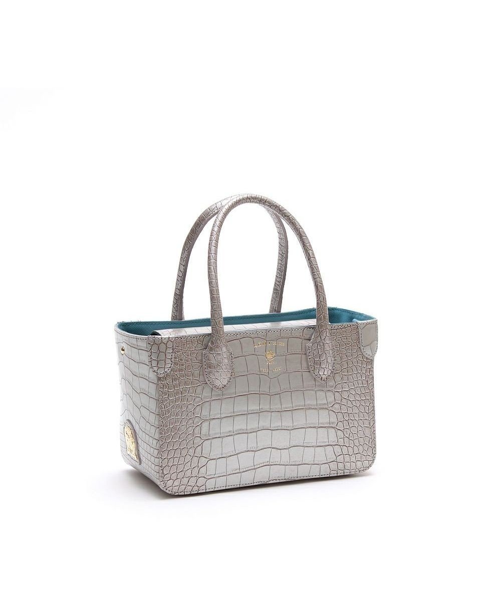 【アクセソワドゥマドモワゼルジャップ/A.D.M.J】の【牛革】クロコ型押し/ ミニトートバッグ インテリア・キッズ・メンズ・レディースファッション・服の通販 founy(ファニー) 　ファッション　Fashion　レディースファッション　Fashion for Women　バッグ　Bags　クロコ　Crocodile, Croc Embossed　バランス　Balance, Style Balance　ポケット　Pocket, Pocket Detail　ポーチ　Pouch, Small Case　マグネット　Magnet, Magnetic Closure　メタリック　Metallic, Shiny Finish　ラップ　Wrap, Wrap Design　アルジェント|ID: prp329100004580391 ipo3291000000033675807