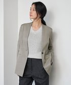 【アイシービー/iCB】のVi/Ly/Liツイル ノーカラージャケット カーキ系|ID: prp329100004580395 ipo3291000000032675353