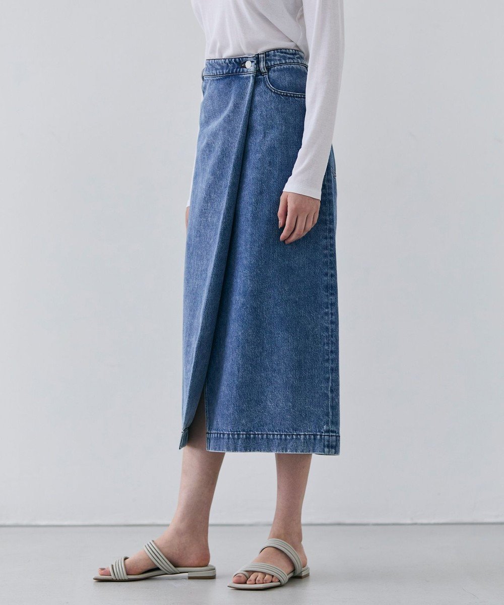 【ベイジ,/BEIGE,】の【洗える・VERY 6月号掲載】FICUS / デニムラップスカート インテリア・キッズ・メンズ・レディースファッション・服の通販 founy(ファニー) 　雑誌掲載アイテム　Magazine Picks & Fashion Features　ファッション雑誌　Fashion Magazines　ヴェリィ　VERY　ファッション　Fashion　レディースファッション　Fashion for Women　スカート　Skirts　デニムスカート・カジュアルスカート　Denim Skirts　インディゴ　Indigo Denim　ヴィンテージ　Vintage Style　洗える　Machine Washable　クラシック　Classic, Timeless Style　ジャケット　Jacket, Outerwear　雑誌　Magazine, Fashion Magazine　ツイル　Twist, Twisted Detail　デニム　Denim, Jeans Material　6月号　June Issue, Jun. Edition　ラップ　Wrap, Wrap Design　A/W・秋冬　Autumn/Winter　S/S・春夏　SS, Spring/Summer, Warm Season　夏　Summer　エレガント 上品　Elegant　Light Indigo|ID: prp329100004580400 ipo3291000000035626354