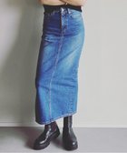【ウォードブルー/WOADBLUE】のコットン100%I LINE DENIM SKIRT Iライン デニムスカート MIDBLUE|ID: prp329100004580404 ipo3291000000032453019