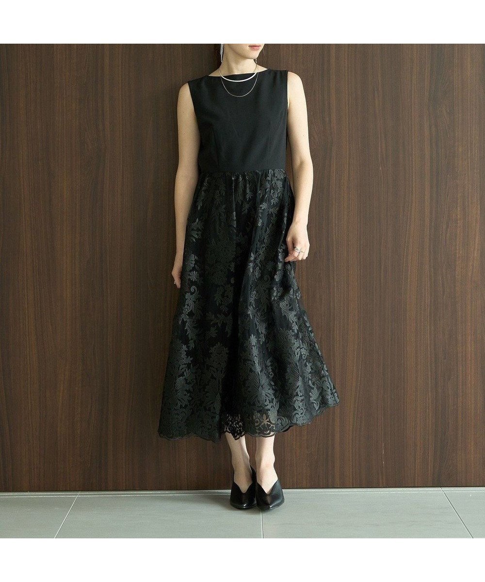 【イェッカ ヴェッカ/YECCA VECCA】のサテン刺繍レースドレス 人気、トレンドファッション・服の通販 founy(ファニー) 　ファッション　Fashion　レディースファッション　Fashion for Women　ワンピース　Dresses　フォーマル・パーティードレス・結婚式用ドレス　Elegant & Casual Dresses　アクセサリー　Fashion Accessories　サテン　Satin, Glossy Fabric　シンプル　Simple, Minimal　ドレス　Dress, One-Piece　パーティ　Party, Party Style　フェミニン　Feminine, Girly　ポケット　Pocket, Pocket Detail　レース　Lace, Lace Fabric　A/W・秋冬　Autumn/Winter　 other-1|ID: prp329100004580417 ipo3291000000033487907