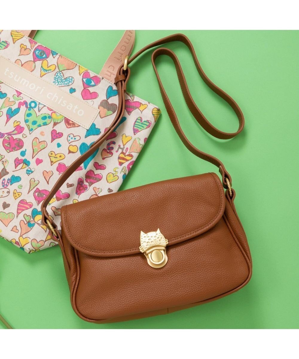 【ツモリチサト キャリー/tsumori chisato CARRY】のNEWカリヤネコ ショルダーバッグ インテリア・キッズ・メンズ・レディースファッション・服の通販 founy(ファニー) 　ファッション　Fashion　レディースファッション　Fashion for Women　バッグ　Bags　シンプル　Simple, Minimal　ネコ　Cat, Feline Motif　ブラウン|ID: prp329100004580419 ipo3291000000033476200