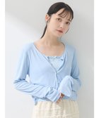 【アースミュージックアンドエコロジー/earth music&ecology】のSET2点カーディガン+フラワーキャミ Sax|ID: prp329100004580444 ipo3291000000034249680