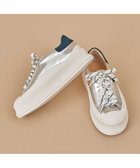 【モード エ ジャコモ/MODE ET JACOMO】のcarino デザインソールスニーカー 人気、トレンドファッション・服の通販 founy(ファニー) ファッション Fashion レディースファッション Fashion for Women クール Cool, Chic シンプル Simple, Minimal スタイリッシュ Stylish, Fashionable スニーカー Sneakers, Trainers フェミニン Feminine, Girly レース Lace, Lace Fabric エレガント 上品 Elegant 厚底 Platform Shoes 楽ちん Easy Fit, Comfortable 軽量 Lightweight, Ultra Light thumbnail シルバー|ID: prp329100004580458 ipo3291000000033683548