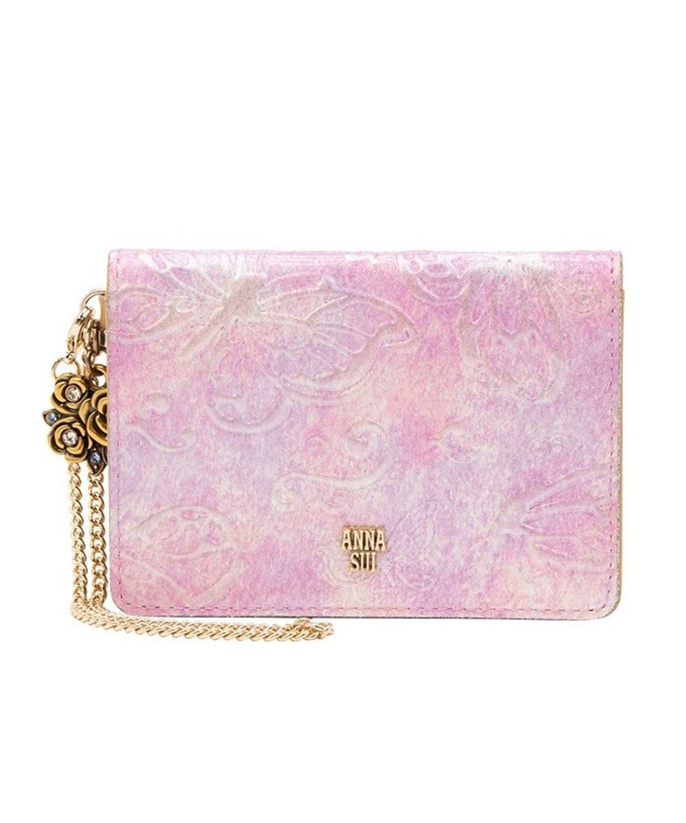 【アナスイ/ANNA SUI】のパピヨン 2面パスケース インテリア・キッズ・メンズ・レディースファッション・服の通販 founy(ファニー) 　ファッション　Fashion　レディースファッション　Ladies' Fashion Online　財布　Wallets　エナメル　Enamel　バタフライ　Butterfly　プリント　Print　ローズ　Rose　財布　Wallet　パープル|ID: prp329100004580463 ipo3291000000032453947