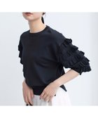 【組曲/KUMIKYOKU】の【WEB限定カラーあり】MINA 袖フリルニットプルオーバー 人気、トレンドファッション・服の通販 founy(ファニー) ファッション Fashion レディースファッション Fashion for Women トップス・カットソー Cut & Sew Tops ニット Knit Tops & Sweaters カジュアルプルオーバー・ニットトップス Pullovers & Knit Tops / Casual Pullovers 春 Spring ストレッチ Stretch, Stretchy Fabric スリット Slit, Slit Detail セーター Sweater, Knitwear フリル Frill, Ruffle レース Lace, Lace Fabric S/S・春夏 SS, Spring/Summer, Warm Season 夏 Summer エレガント 上品 Elegant thumbnail ブラック系|ID: prp329100004580468 ipo3291000000033077775