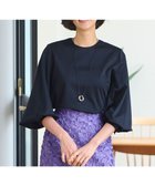 【自由区/JIYU-KU】の【洗える】ハイカウントパフスリーブ カットソー ネイビー系|ID: prp329100004580471 ipo3291000000032660098