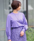 【自由区/JIYU-KU】の【洗える】ハイカウントパフスリーブ カットソー パープル系|ID: prp329100004580471 ipo3291000000032660101