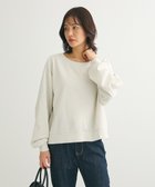 【グリーンパークス/Green Parks】のショート丈ラメ裏毛ボートネックプルオーバー Ivory|ID: prp329100004580825 ipo3291000000032617067