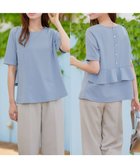 【ティアクラッセ/Tiaclasse】の【洗える】バックフリルカットソー サックス|ID: prp329100004580840 ipo3291000000032456926