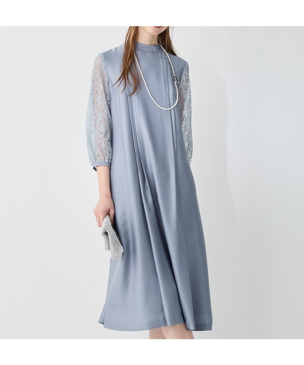 【23区/NIJYUSANKU】の【APPLAUDIR】ノーブルサテン レースコンビドレス 人気、トレンドファッション・服の通販 founy(ファニー) 　ファッション　Fashion　レディースファッション　Ladies' Fashion Online　ワンピース　Dress　ドレス　Party Dresses　春　Spring　コンビ　Combination　サテン　Satin　ドレス　Dress　パーティ　Party　フロント　Front　ラッセル　Russell　レース　Race　S/S・春夏　Ss・Spring/Summer　夏　Summer　2024年　2024　2024春夏・S/S　Ss,Spring/Summer,2024　エレガント 上品　Elegant　結婚式　Wedding Ceremony　 other-1|ID: prp329100004580850 ipo3291000000032457014