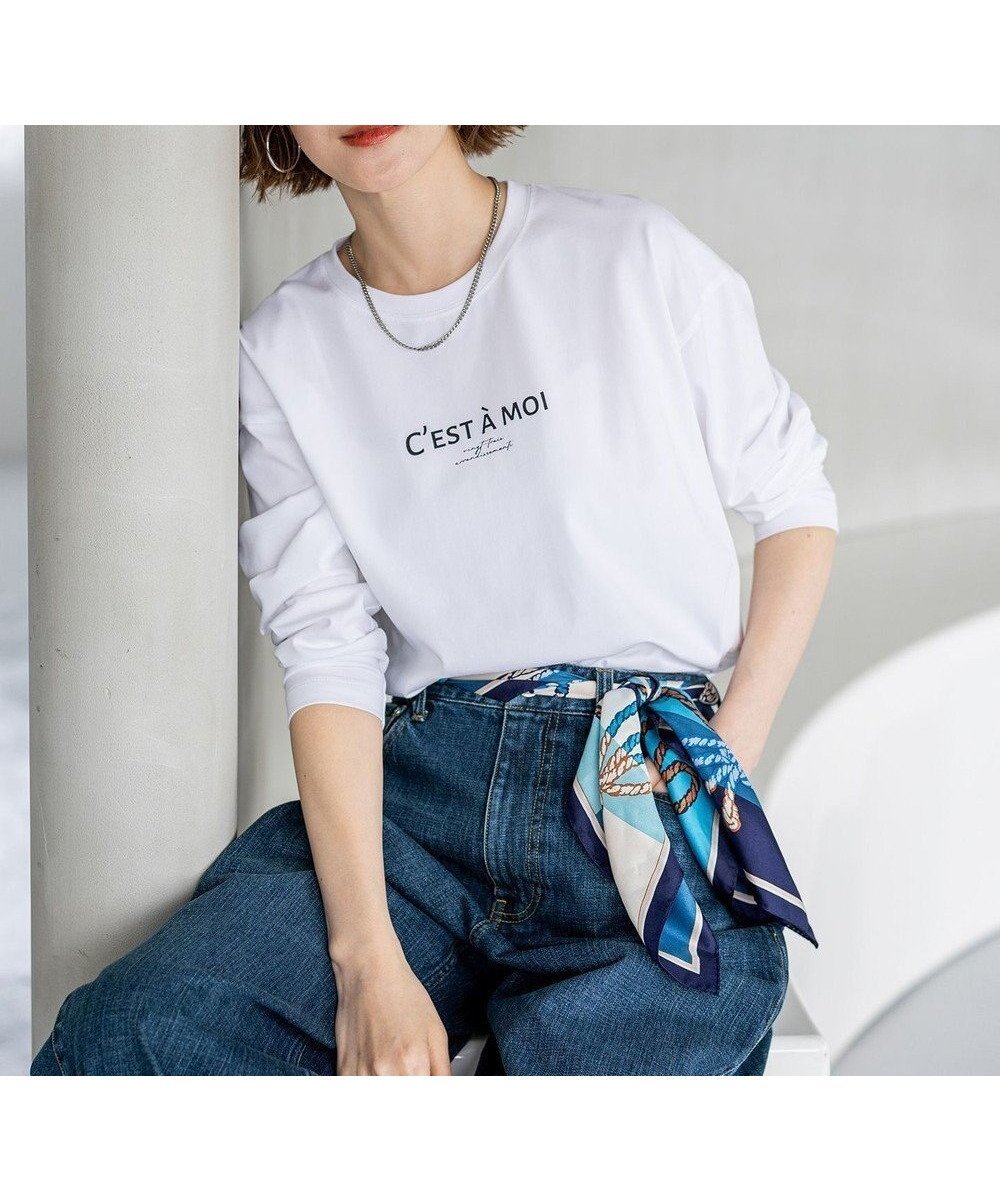 【23区/NIJYUSANKU】の【~6/29まで受注生産/接触冷感/UVカット】カスタマイズロゴ ロングスリーブ Tシャツ 人気、トレンドファッション・服の通販 founy(ファニー) 　ファッション　Fashion　レディースファッション　WOMEN　トップス・カットソー　Tops/Tshirt　シャツ/ブラウス　Shirts/Blouses　ロング / Tシャツ　T-Shirts　カットソー　Cut and Sewn　カットソー　Cut And Sew　クラシック　Classic　ジャケット　Jacket　スリーブ　Sleeve　デニム　Denim　プリント　Print　リラックス　Relax　ロング　Long　ワイド　Wide　A/W・秋冬　Aw・Autumn/Winter・Fw・Fall-Winter　S/S・春夏　Ss・Spring/Summer　NEW・新作・新着・新入荷　New Arrivals　おすすめ　Recommend　夏　Summer　2025年　2025　2025春夏・S/S　Ss,Spring/Summer,2025　 other-1|ID: prp329100004580933 ipo3291000000032457683