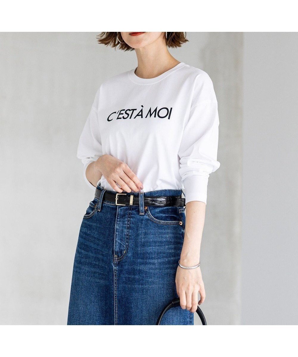 【23区/NIJYUSANKU】の【~6/29まで受注生産/接触冷感/UVカット】カスタマイズロゴ ロングスリーブ Tシャツ インテリア・キッズ・メンズ・レディースファッション・服の通販 founy(ファニー) 　ファッション　Fashion　レディースファッション　WOMEN　トップス・カットソー　Tops/Tshirt　シャツ/ブラウス　Shirts/Blouses　ロング / Tシャツ　T-Shirts　カットソー　Cut and Sewn　カットソー　Cut And Sew　クラシック　Classic　ジャケット　Jacket　スリーブ　Sleeve　デニム　Denim　プリント　Print　リラックス　Relax　ロング　Long　ワイド　Wide　A/W・秋冬　Aw・Autumn/Winter・Fw・Fall-Winter　S/S・春夏　Ss・Spring/Summer　NEW・新作・新着・新入荷　New Arrivals　おすすめ　Recommend　夏　Summer　2025年　2025　2025春夏・S/S　Ss,Spring/Summer,2025　ゴシック大|ID: prp329100004580933 ipo3291000000032457686