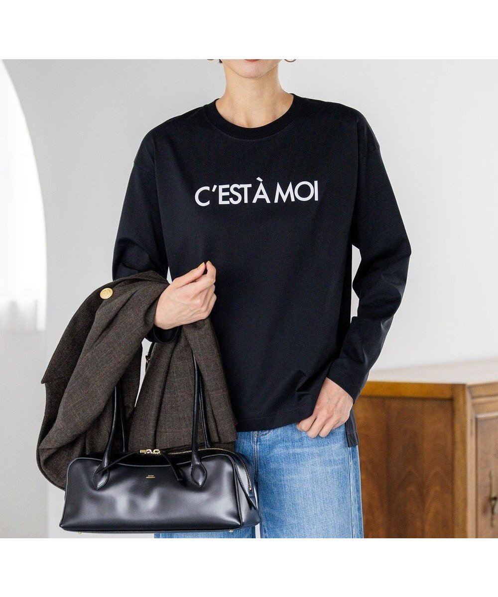 【23区/NIJYUSANKU】の【~6/29まで受注生産/接触冷感/UVカット】カスタマイズロゴ ロングスリーブ Tシャツ インテリア・キッズ・メンズ・レディースファッション・服の通販 founy(ファニー) 　ファッション　Fashion　レディースファッション　WOMEN　トップス・カットソー　Tops/Tshirt　シャツ/ブラウス　Shirts/Blouses　ロング / Tシャツ　T-Shirts　カットソー　Cut and Sewn　カットソー　Cut And Sew　クラシック　Classic　ジャケット　Jacket　スリーブ　Sleeve　デニム　Denim　プリント　Print　リラックス　Relax　ロング　Long　ワイド　Wide　A/W・秋冬　Aw・Autumn/Winter・Fw・Fall-Winter　S/S・春夏　Ss・Spring/Summer　NEW・新作・新着・新入荷　New Arrivals　おすすめ　Recommend　夏　Summer　2025年　2025　2025春夏・S/S　Ss,Spring/Summer,2025　ゴシック大|ID: prp329100004580933 ipo3291000000032457688