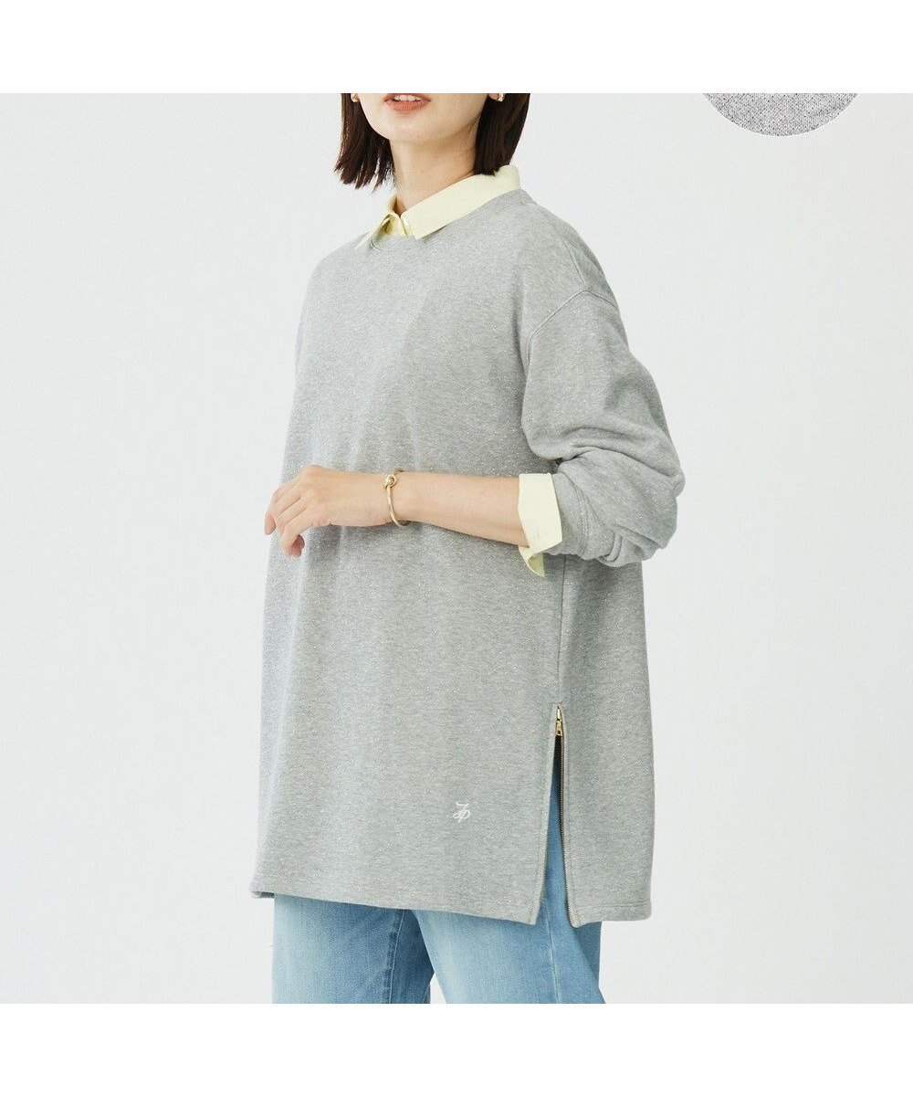 【ジェイ プレス/J.PRESS】の【完全受注生産】URAKEカスタマイズ ロング プルオーバー インテリア・キッズ・メンズ・レディースファッション・服の通販 founy(ファニー) 　ファッション　Fashion　レディースファッション　Fashion for Women　トップス・カットソー　Cut & Sew Tops　シャツ・ブラウス・オフィスカジュアル　Elegant Blouses & Button-Ups　ロングTシャツ・Tシャツ　Longline T-Shirts & Tees　カジュアルプルオーバー・ニットトップス　Pullovers & Knit Tops / Casual Pullovers　カットソー・ベーシックTシャツ　Cut-and-Sewn Tops / Stretch Tees & Basics　カットソー　Cut and Sewn Top　スリット　Slit, Slit Detail　タオル　Towel, Bath Towel　トレンド　Trend, Trending Now　パーカー　Hoodie, Parka　ビッグ　Big, Oversized　ベーシック　Basic, Essential　モチーフ　Motif, Design Theme　無地　Plain, Solid Color　ロング　Long, Long-Length　A/W・秋冬　Autumn/Winter　S/S・春夏　SS, Spring/Summer, Warm Season　おすすめ　Recommended / Our Picks　夏　Summer　エレガント 上品　Elegant　ハンサムダンⅢ世×ラメトップグレー|ID: prp329100004580950 ipo3291000000032457791