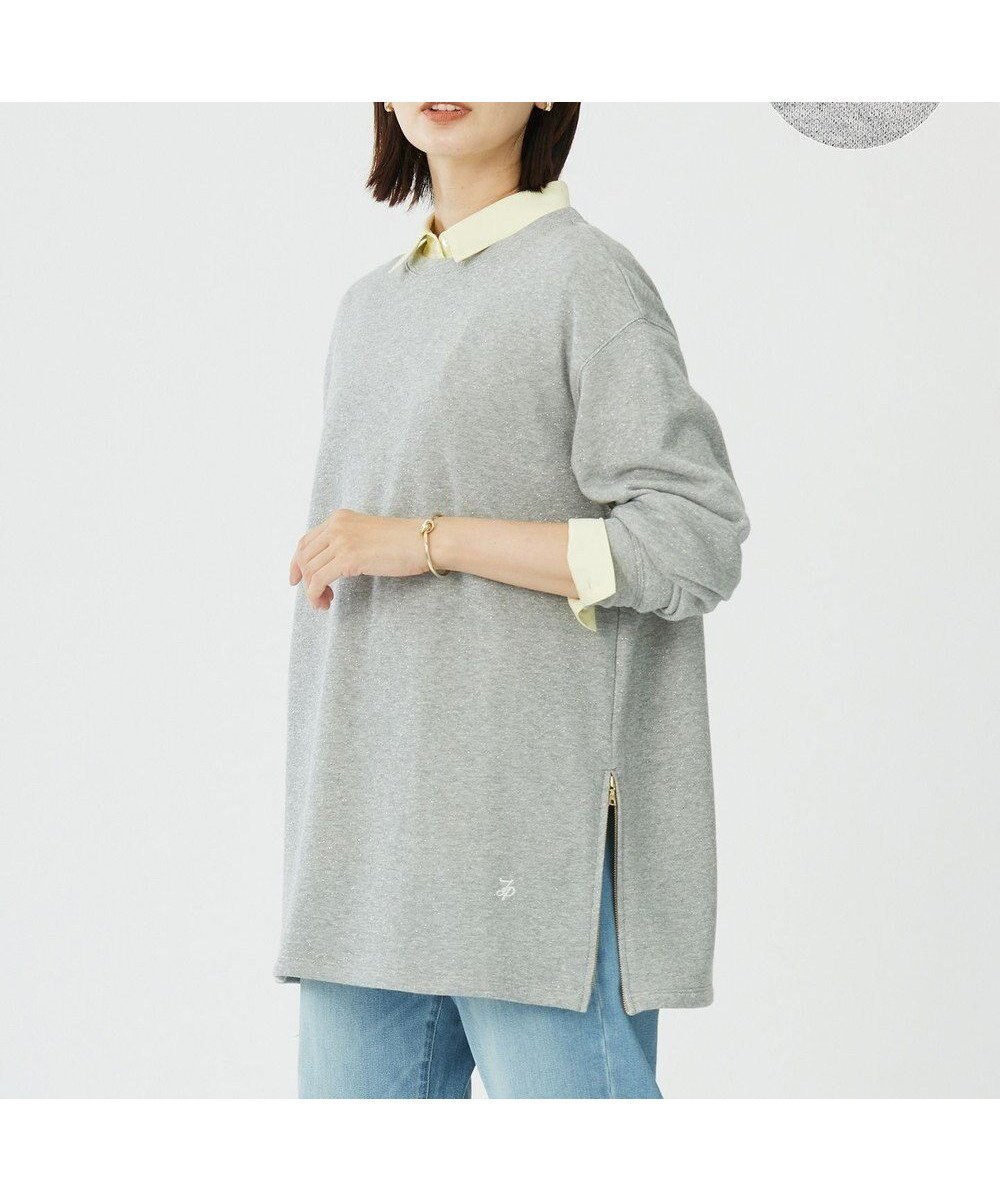 【ジェイ プレス/J.PRESS】の【完全受注生産】URAKEカスタマイズ ロング プルオーバー インテリア・キッズ・メンズ・レディースファッション・服の通販 founy(ファニー) 　ファッション　Fashion　レディースファッション　Fashion for Women　トップス・カットソー　Cut & Sew Tops　シャツ・ブラウス・オフィスカジュアル　Elegant Blouses & Button-Ups　ロングTシャツ・Tシャツ　Longline T-Shirts & Tees　カジュアルプルオーバー・ニットトップス　Pullovers & Knit Tops / Casual Pullovers　カットソー・ベーシックTシャツ　Cut-and-Sewn Tops / Stretch Tees & Basics　カットソー　Cut and Sewn Top　スリット　Slit, Slit Detail　タオル　Towel, Bath Towel　トレンド　Trend, Trending Now　パーカー　Hoodie, Parka　ビッグ　Big, Oversized　ベーシック　Basic, Essential　モチーフ　Motif, Design Theme　無地　Plain, Solid Color　ロング　Long, Long-Length　A/W・秋冬　Autumn/Winter　S/S・春夏　SS, Spring/Summer, Warm Season　おすすめ　Recommended / Our Picks　夏　Summer　エレガント 上品　Elegant　ビッグアップル×ラメトップグレー|ID: prp329100004580950 ipo3291000000032457807
