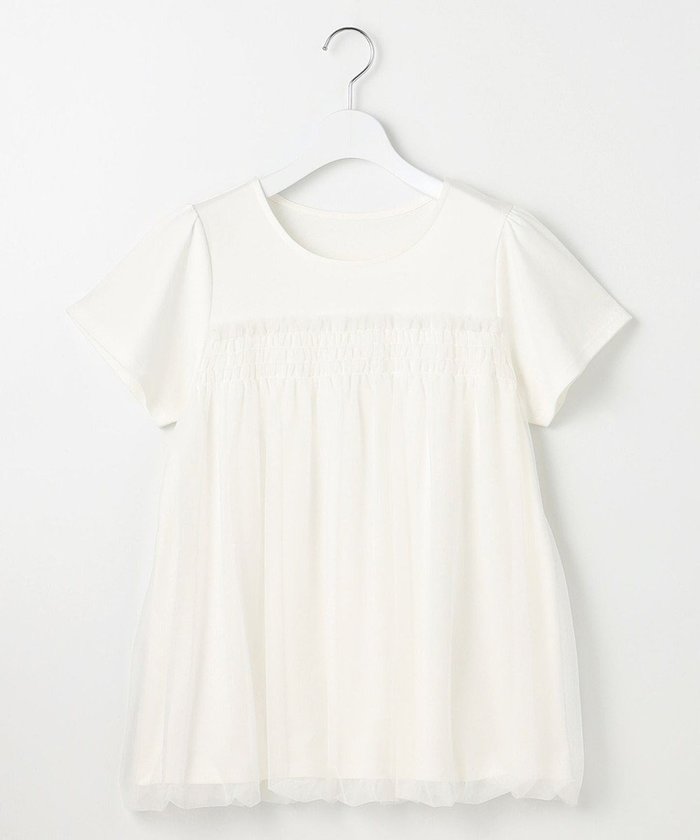 【フェルゥ/Feroux】の【汗ジミが目立たない・洗える】バルーンチュール Tシャツ インテリア・キッズ・メンズ・レディースファッション・服の通販 founy(ファニー) https://founy.com/ ファッション Fashion レディースファッション Fashion for Women トップス・カットソー Cut & Sew Tops シャツ・ブラウス・オフィスカジュアル Elegant Blouses & Button-Ups ロングTシャツ・Tシャツ Longline T-Shirts & Tees カットソー・ベーシックTシャツ Cut-and-Sewn Tops / Stretch Tees & Basics カットソー Cut and Sewn Top シンプル Simple, Minimal チュニック Tunic, Long Top チュール Tulip, Tulip Motif バルーン Balloon, Balloon Silhouette フェミニン Feminine, Girly 夏 Summer 春 Spring S/S・春夏 SS, Spring/Summer, Warm Season 洗える Machine Washable |ID: prp329100004580960 ipo3291000000034199465