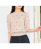 【フェルゥ/Feroux】の【先行予約・洗える】ハーフスリーブ ハート刺繍 ニット ピンク系|ID: prp329100004580962 ipo3291000000032457852
