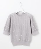 【フェルゥ/Feroux】の【洗える】ハーフスリーブ ハート刺繍 ニット パープル系|ID: prp329100004580962 ipo3291000000034199487