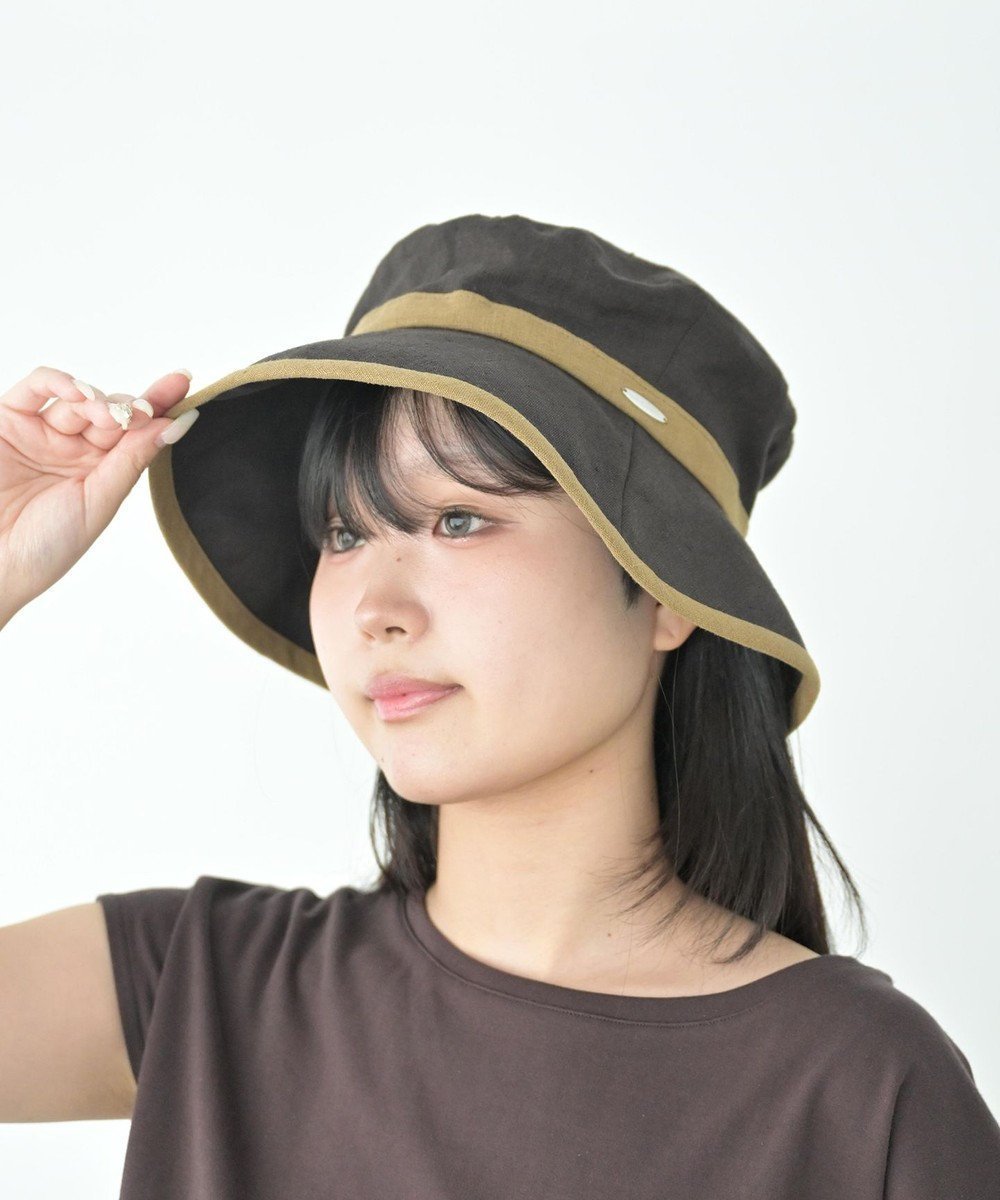 【アトレナ/ATRENA】の【日本製】配色平天セーラー インテリア・キッズ・メンズ・レディースファッション・服の通販 founy(ファニー) 　ファッション　Fashion　レディースファッション　Ladies' Fashion Online　帽子　Hats　帽子　Hat　日本製　Made In Japan　夏　Summer　ブラウン|ID: prp329100004580967 ipo3291000000032673431