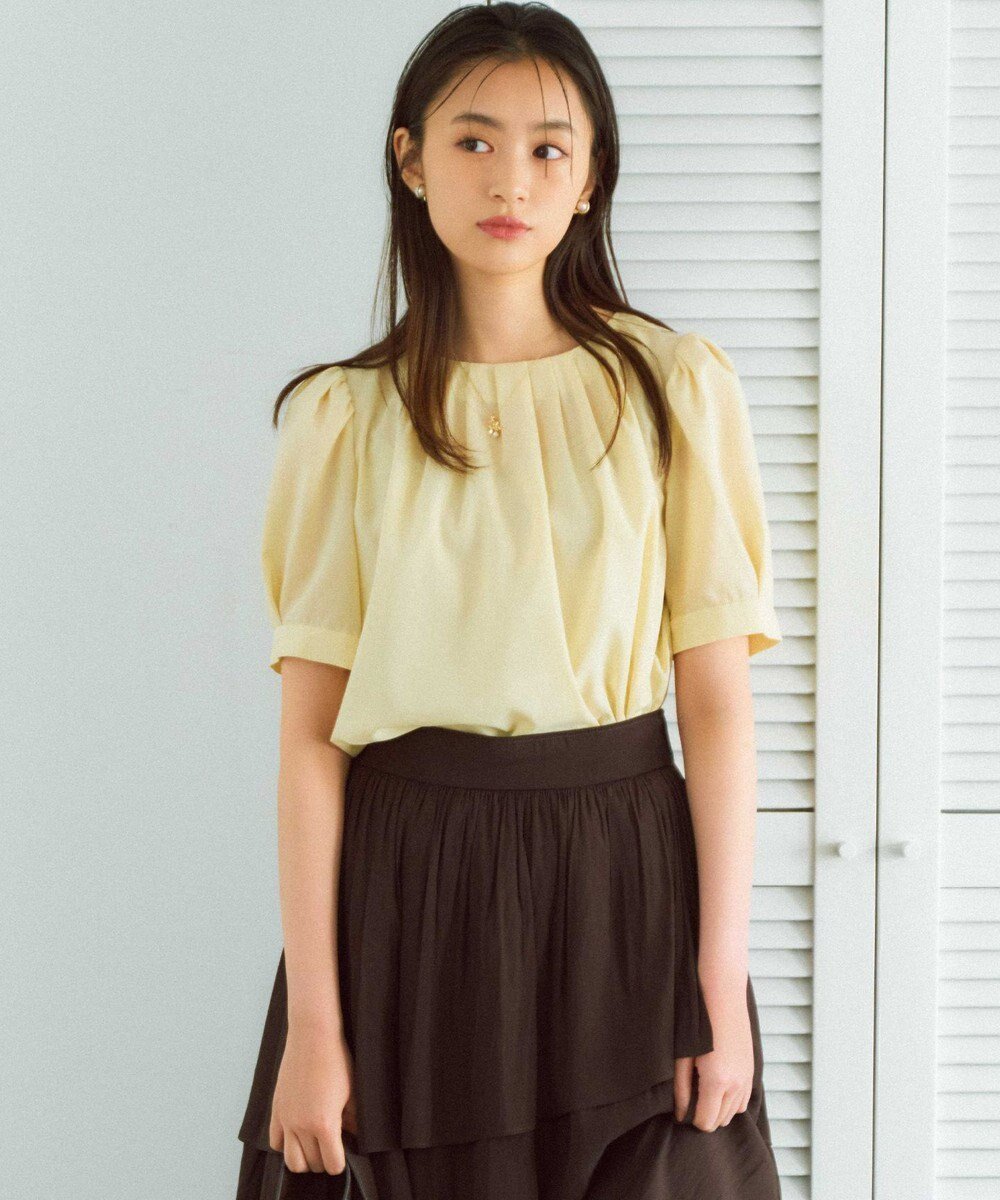 【組曲/KUMIKYOKU】のソフトローンパフスリーブ ブラウス インテリア・キッズ・メンズ・レディースファッション・服の通販 founy(ファニー) ファッション Fashion レディースファッション Fashion for Women トップス・カットソー Cut & Sew Tops シャツ・ブラウス・オフィスカジュアル Elegant Blouses & Button-Ups 春 Spring キュプラ Cupro, Eco Fabric ギャザー Gathered, Ruffled スリーブ Sleeve, Long Sleeve / Short Sleeve フェミニン Feminine, Girly S/S・春夏 SS, Spring/Summer, Warm Season 夏 Summer カスタード系|ID: prp329100004580975 ipo3291000000033567377